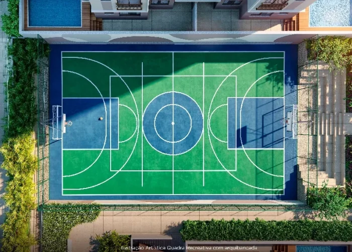 Quadra Recreativa com Arquibancada